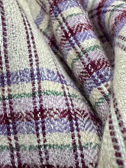 Kashmiri Classic Shawl - Aubergine Crosswind