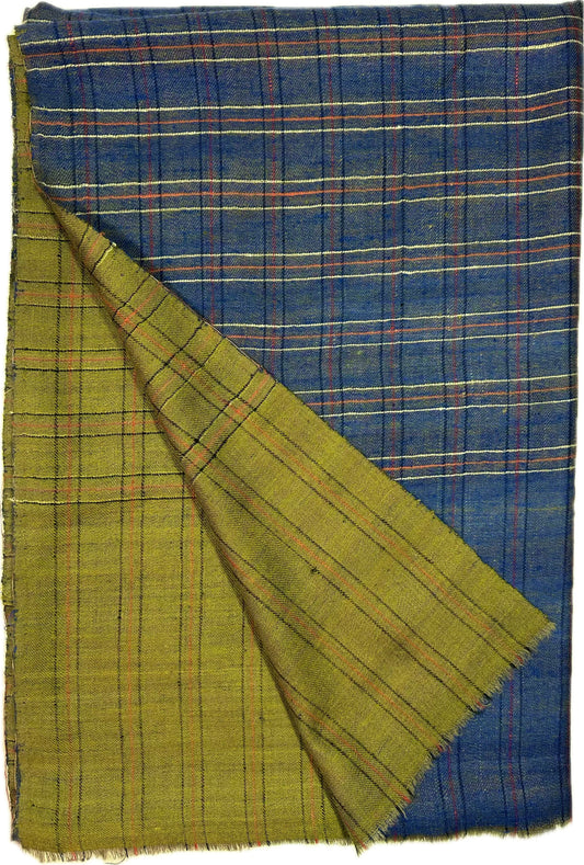 Kashmiri Reversible Double Face - Gold & Marine