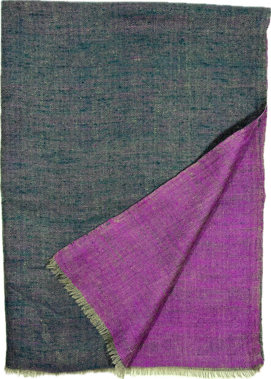 Kashmiri Double Face - Pink & Night Sky