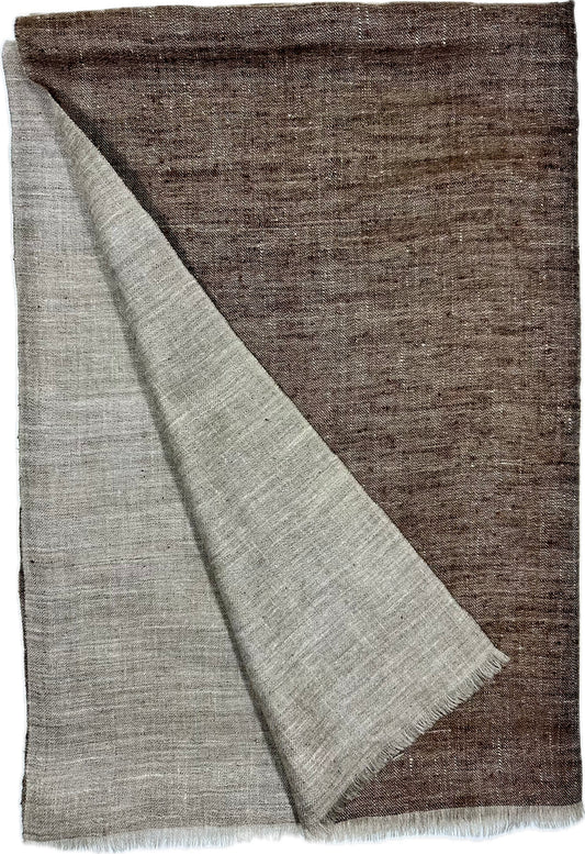 Kashmiri Double Face - Sand & Chocolate