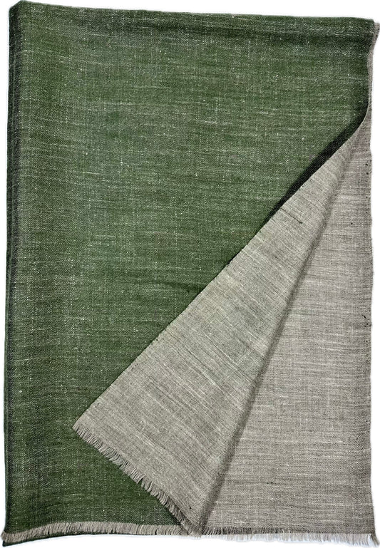 Kashmiri Double Face - Sand & Emerald