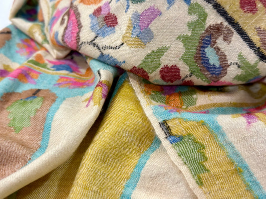Kani Cashmere Shawl - One Paisley creme