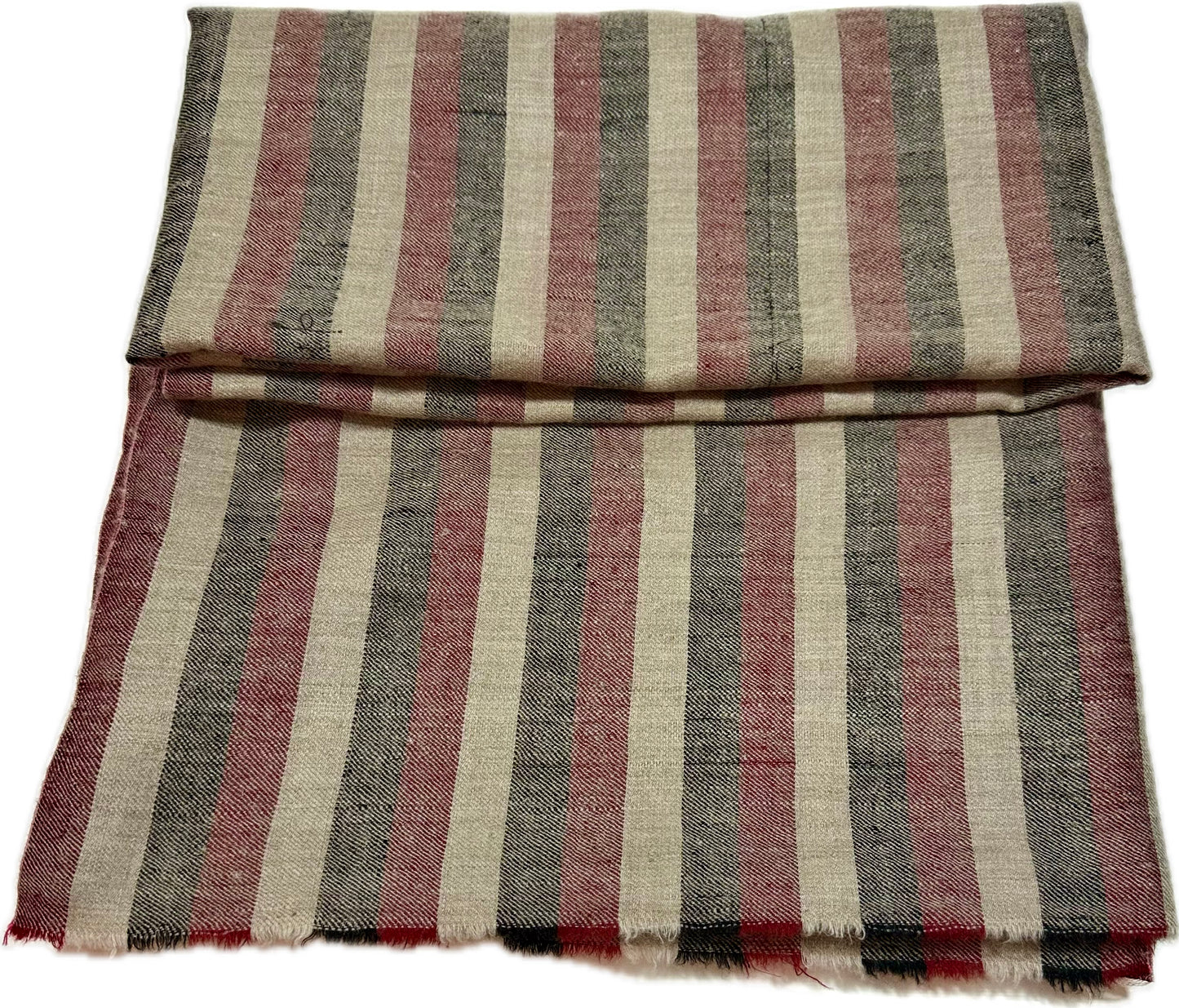 Kashmiri Classics Stole – Tricolor Stripes