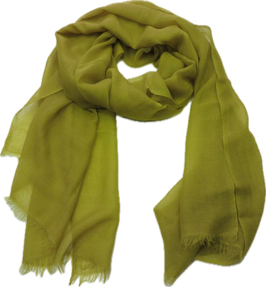 Châle en cachemire Tanu - Citron vert salé